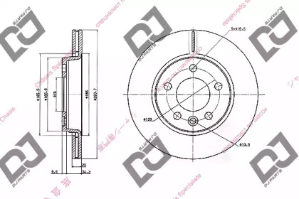 Тормозной диск DJ PARTS BD1851